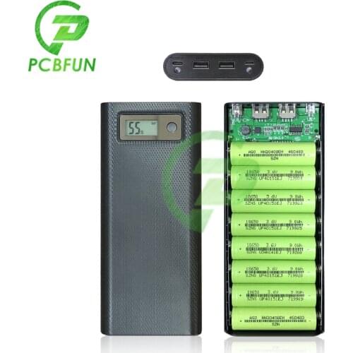 8*18650 Power Bank Case Dual USB LCD Digital Display 18650 Battery Holder Charging Storage Box without Battery DIY Kit