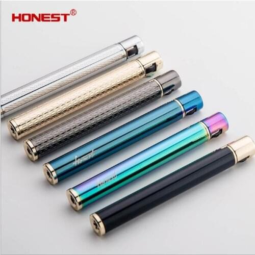 Honest inflatable lighter windproof innovative ultra thin Mini matchstick wheel smoking tool
