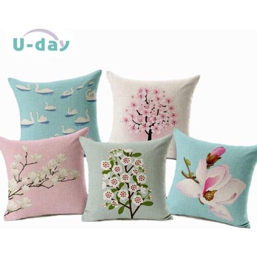Flower decorative pillows Home Car tree Cushions Funda Cojines wave coussin decoration CH5D07