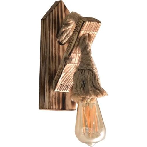 Handmade Retro Wood Lamp Wood Wall Lamp Wood Sconce Wall Lamp For Cafe Hotel Restaurant