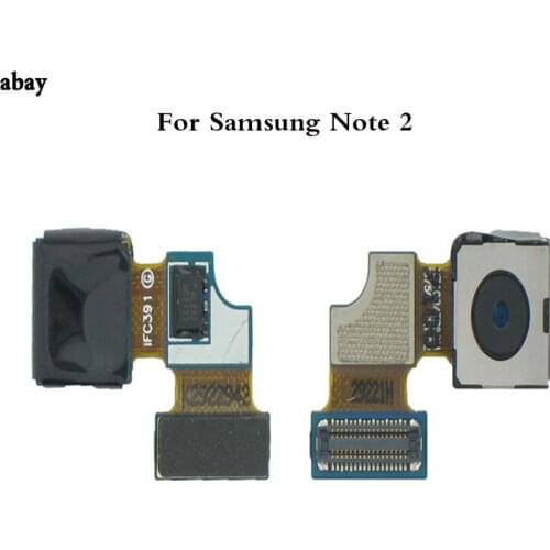 For Samsung Note2 N7100 Main Rear Back Camera Module Lens Flash Flex Cable Replacement Parts Quality for Note 2