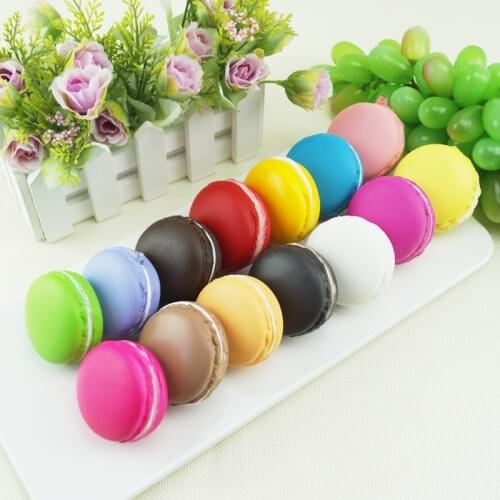 1pc Artificial Macaron Simulation Cakes Soft Model Artificial Foods Fake for Cake Shop Home Dining Tea Table Decor Foods Props
