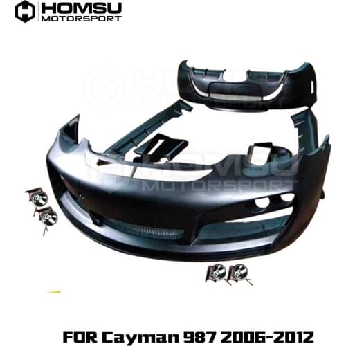 TA style FRP Unpainted Car Body Kit Front Rear Bumper Side Skirts Wheel Eyebrows Exhaust Pipes For Porsche Cayman 2006-2012