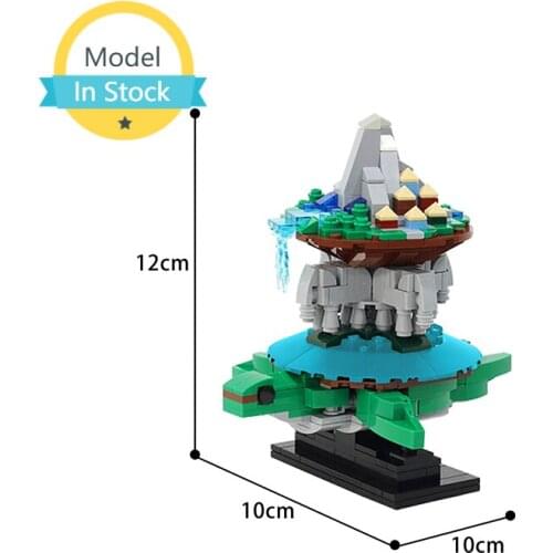 MOC World Longevity Turtlly Bay Interior Decoration Bricks Rotating Building Block Personal Collection Hobby Splicing Kids Toy