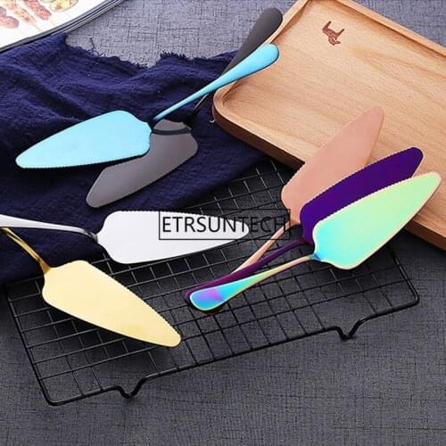 100pcs/lot Stainless Steel Cake Spatulas Pizza Pie Pastry Butter Shovel Cutter Knife Kitchen Baking Tool Gadgets Cooking Tools
