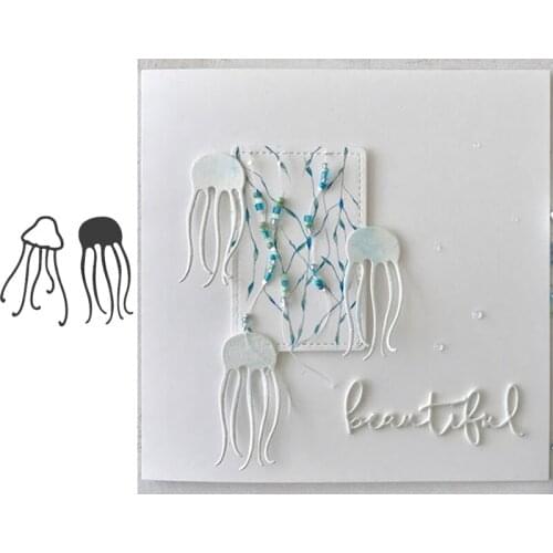 Two Jellyfishes Metal Cutting Dies for Scrapbooking and Cards Making Paper Craft Dies New 2019
