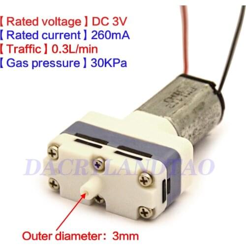 0.3L/min Mini Air Pump DC3V Motor Pump Water pump Micro Pressure Oxygen Pump For Sphygmomanometer & Aquarium