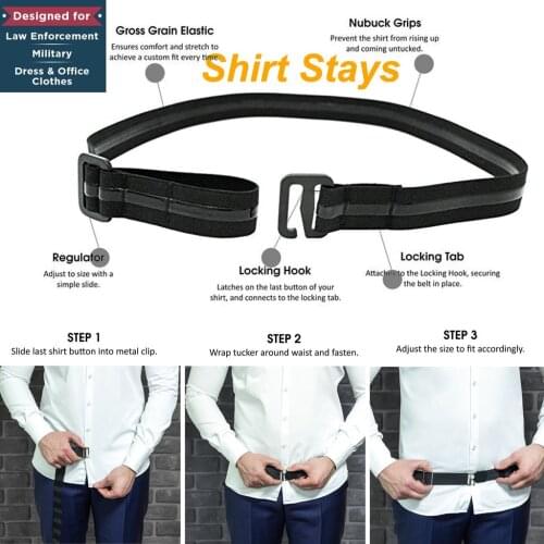 Fashion Shirt Holder Adjustable Near Shirt-stay Best Shirt Stays Black Tuck It Belt Shirt Tucked Men Black Color Ремень Женский