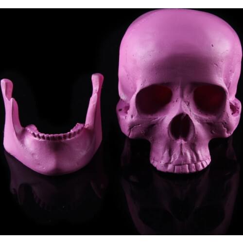 Moquerry Resin Craft Purple Skull Head Home Decoration Festive Party Supplies Gifts Cartoon Figures Medical Supply Halloween