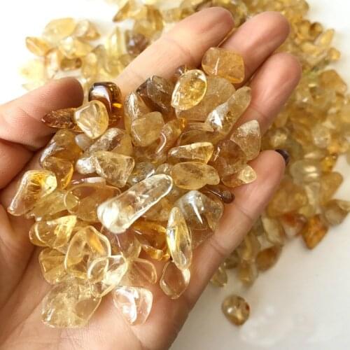 Wholesale 50g 3 size Natural Citrine Yellow Quartz Crystal Stone Rock Polished Gravel Specimen Natural Stone Crystal