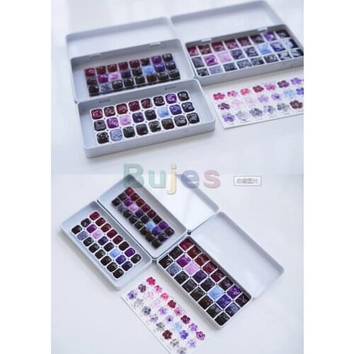 Original Daniel Smith Purple Color Series Water Colors,Sub Package 24 Colors Solid Watercolors, 0.5ml 1ML Pinturas De Acuarela