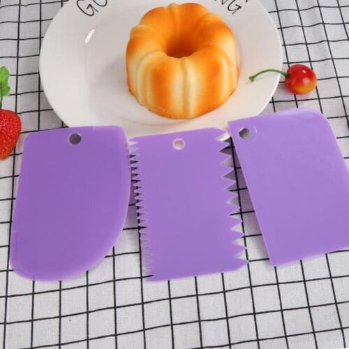 Baking Supplie Dough Scraper Fondant Cream Plastic Spatulas Cake Smoother Polisher Decor Tools Kitchen Butter Knife