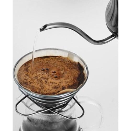 Portable Coffee Filter Cup Coffee Maker Stainless Steel Drip Coffee Tea Holder Reusable Paperless Pour Over Coffee Dripper