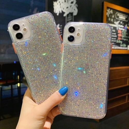 Colourful Shining Diamond Anti-Knock Phone Cases For IPhone 11Pro Max 7 8plus X XR XSMAX Cover Case