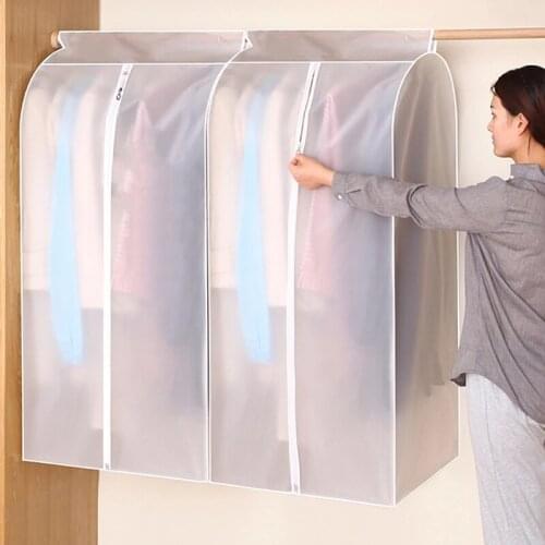 Clothes Hanging Dust Cover Dress Suit Coat Transparent Storage Bag Case Organizer Wardrobe Dress Clothing Hanging Dust Cover