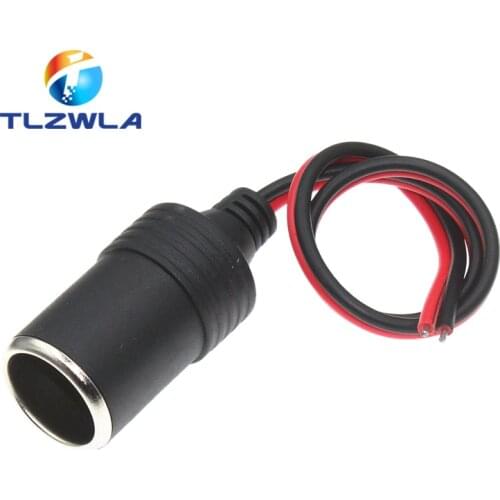 100pcs 10A 12v 24v Automobile cigarette lighter socket On-board power socket High power Line 30 cm long