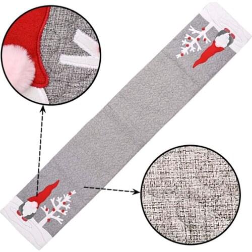 Christmas Table Runners Swedish Gnome Doll Tree Decorations Tablecloth Placemat Home Party Supplies