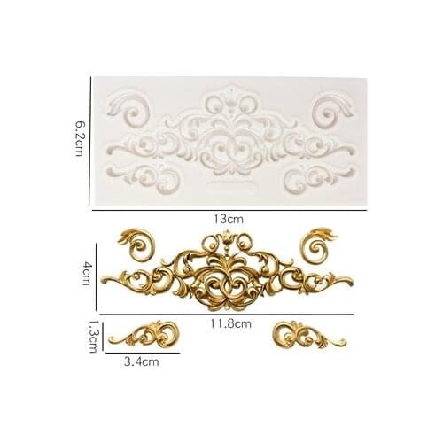 Pretty pattern Lace Silicone Fondant Chocolate Resin Sugarcraft Mold For Pastry Cup Cake Decorating Kitchen Tool