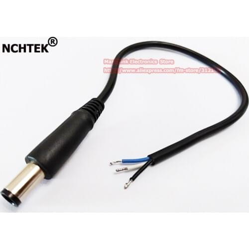NCHTEK DC 7.4x5.0mm Power Male Plug Tip Connector with Cable Cord For HP dell Laptop Notebook,7.4.5.0mm/Free shipping/5PCS