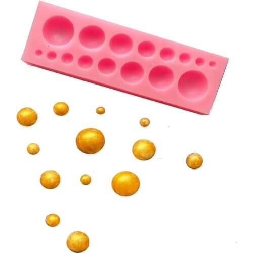 Fondant Cake Silicone Mold Semicircle Chocolate Cake Mold Baking Gemstone Shaped Retro Pattern Decorative Mold