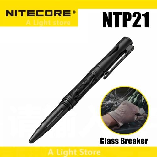 NITECORE NTP21 Tactical Pen Multi-functional Defense Pen Aluminum alloy body with Tungsten steel head for Glass Breaker
