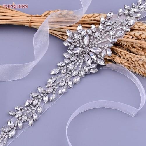 TOPQUEEN S11A Designer Womens Belts Opal Bridesmaid Dresses Belts Applique for Wedding Dress Female Chastity Belt Bright Belt