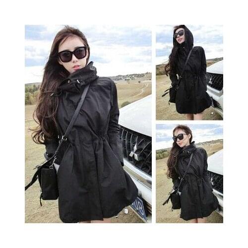 Spring and Autumn Womens Fashion Brand Korean Mid-Length Thin Mountaineering Suit Windproof Jacket