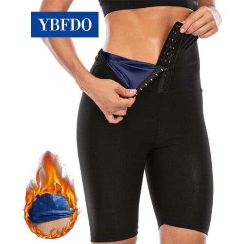 YBFDO Women Sauna Pants Slimming Sportwear Weight Loss Coating Sweat Leggings Body Shaper Waist Trainer Workout Slim Shapewear