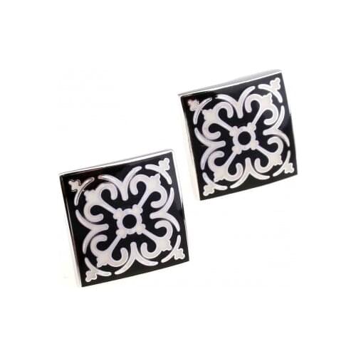 YH02337 Enamel Enamelled Cufflink Flower Stripe Epoxy Cuff Link 4 Pairs Wholesale Free Shipping