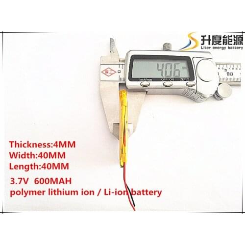 10pcs [SD] 3.7V,600mAH,[404040] Polymer lithium ion / Li-ion battery for TOY,POWER BANK,GPS,mp3,mp4,cell phone,speaker