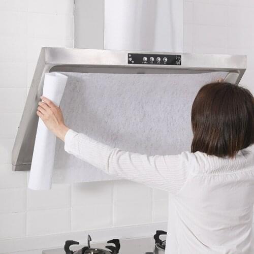 12pcs Kitchen Oil Filter Paper Non-woven Absorbing Paper Anti Oil Cotton Filters Size 43cmx45cm