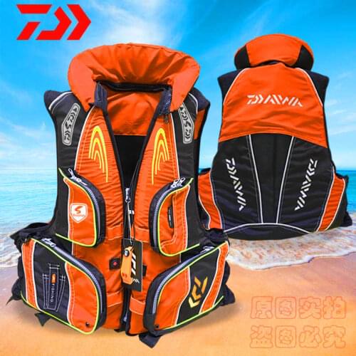 2019 DAIWA Caution Reflected Light Fishing Life Jacket Vest Summer High Buoyancy 120 kg Multi-function DAWA Outdoors Life Jacket