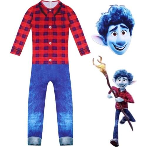 2020 Onward Halloween Costumes for Kids Ian Lightfoot Character Cosplay Boys Novelty Bodysuits Carnival Party Clothing Jumpsuits