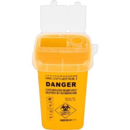 2 Color Tattoo Supplies Container Sharps Needle Tips Waste Box Tattoo Accessories Red/Yellow Buckets Collections Barrels