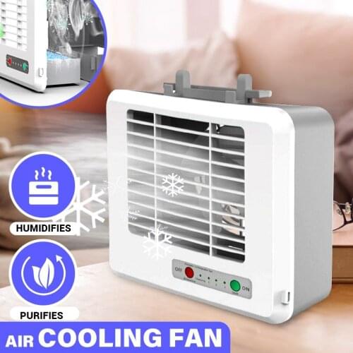 Car Portable Air Conditioner USB Space Cooler Fan Room Desktops Mini Cooling Fan Humidifier Purifier 5V With Phone Bracket