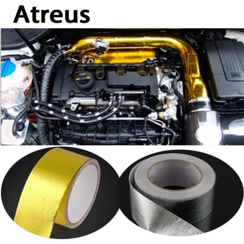 Atreus Car styling Engine exhaust pipe insulation stickers for Mercedes benz W204 W203 W211 AMG Mini cooper Skoda octavia a5
