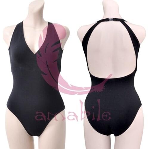 Ballet dance gymnastics training V collar halter neck backless leotard adult leotard suit AL0051