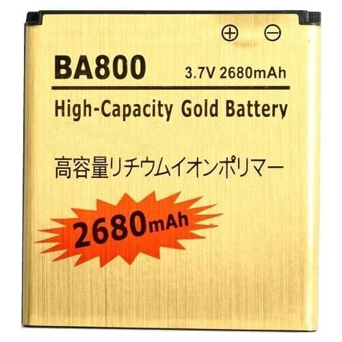 Ciszean 1X 2680mAh BA800 Gold Replacement Li-ion Battery For V S Nozomi ARC HD LT26i LT26 LT25i AB-0400 + Tracking Code