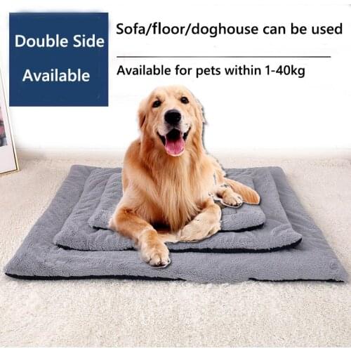 Two Sides Plush Pet Mat Soft Warm Dog Cat Bed Kennel Puppy Sleeping Beds For Small Medium Large Dogs Pet Blanket Dropshipping