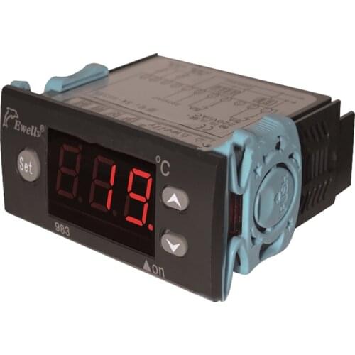 EW-983A Temperature controller with dual sensor line for refrigeration, heating and defrosting fish pond