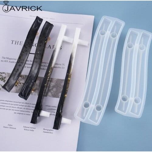 Crystal Epoxy Resin Mold Fruit Plate Bending Handle Casting Silicone Mould DIY Crafts Jewelry Making Tools