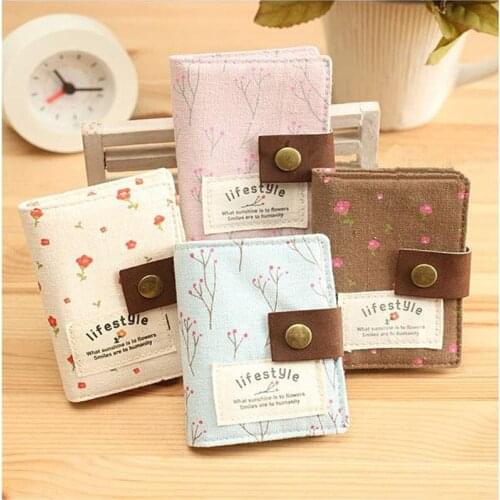Fashion Women 20 Slot Floral Credit Card Holder ID Business Bank Card Wallet Cash Holder Canvas Credit Card Holders