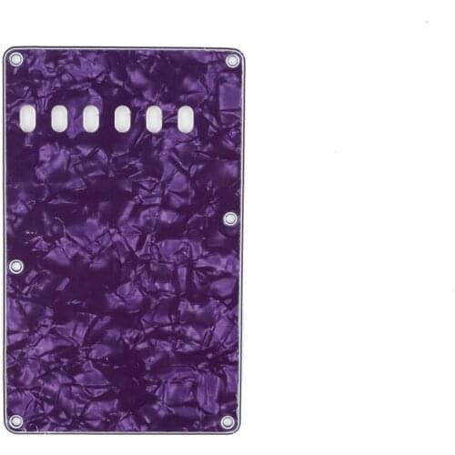 Musiclily Vintage Style Strat Tremolo Backplate for Fender USA/Mexican Made Standard Stratocaster, 4Ply Purple Pearl