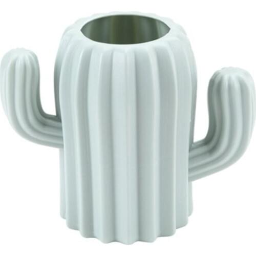 Cactus Desktop Organizer Pencil Pen Holder Container Brush Pot Stationery Office