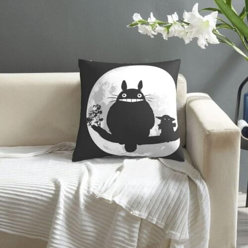 Totoro pillowcase printed cushion cover sofa waist pillow pillow cover