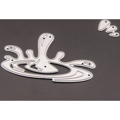 2021 New Water Droplets Cutting Dies DIY Scrapbooking Embossing Paper Photo Frame Stamps Crafts Template Mould Stencils