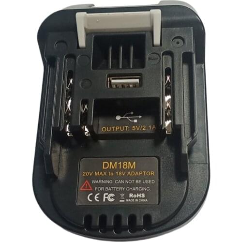 New FULL-20V To 18V Battery Conversion Dm18M Li-Ion Charger Tool Adapter for Milwaukee Makita Bl1830 Bl1850 Batteries