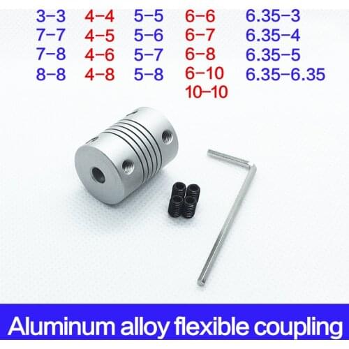 Sample,1pcs 4-5mm 4-6 4-8 CNC Motor Jaw Shaft Coupler 5mm To 10mm Flexible Coupling OD 5-5mm 5-6 5-6.35 6-6 6-8 6-10 8-8