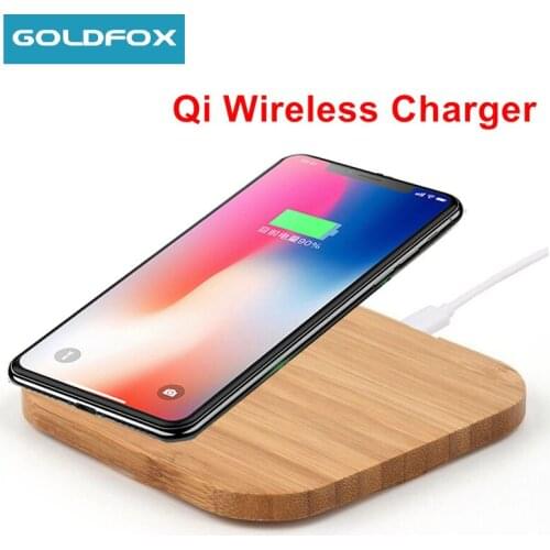 Portable Qi Wireless Charger Slim Wood Charge Pad Phone Wireless Charger for iphone X XS Max 8 Samsung S10 S9 xiaomi huawei