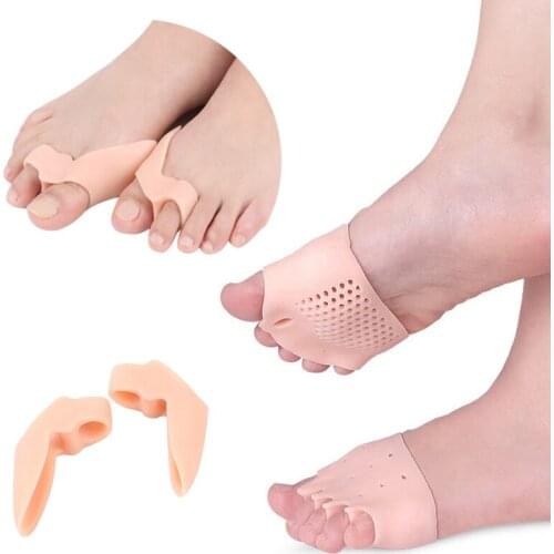 Big Toe Separators Orthopedic Bunion Corrector Foot Care Tools Finger Toe Protector Correction Silicone Forefoot Pad Cushion